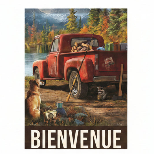 DRAPEAU 28X40" - BIENVENUE PASTIME RIVER