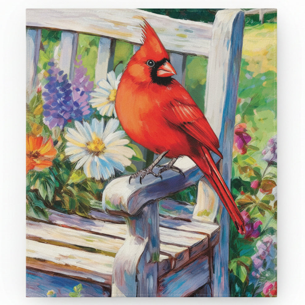 DRAPEAU 28X40" - CARDINAL BENCH