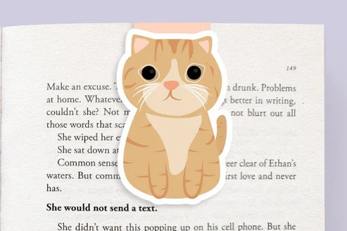 MARQUE-PAGE MAGNTTIQUE JUMBO - ORANGE TABBY CAT