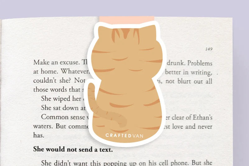 MARQUE-PAGE MAGNTTIQUE JUMBO - ORANGE TABBY CAT