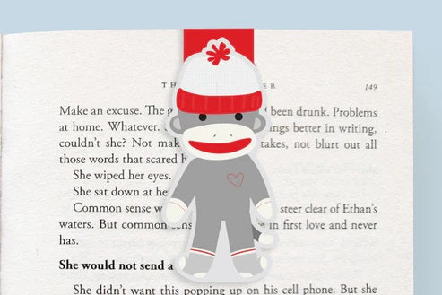 MARQUE-PAGE MAGNET JUMBO - SOCK MONKEY