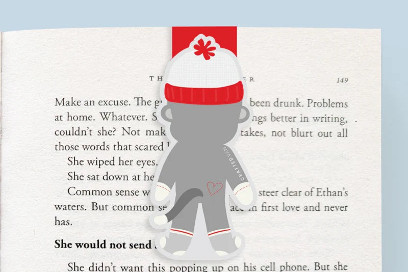 MARQUE-PAGE MAGNET JUMBO - SOCK MONKEY