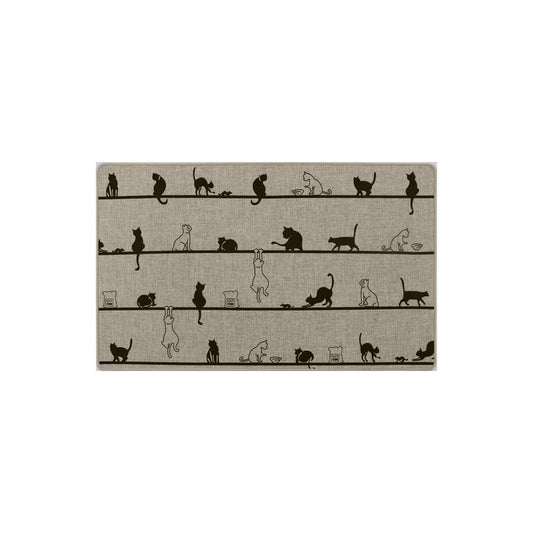 TAPIS POLY 18 X 29.5" -  CHATS CHATS CHATS