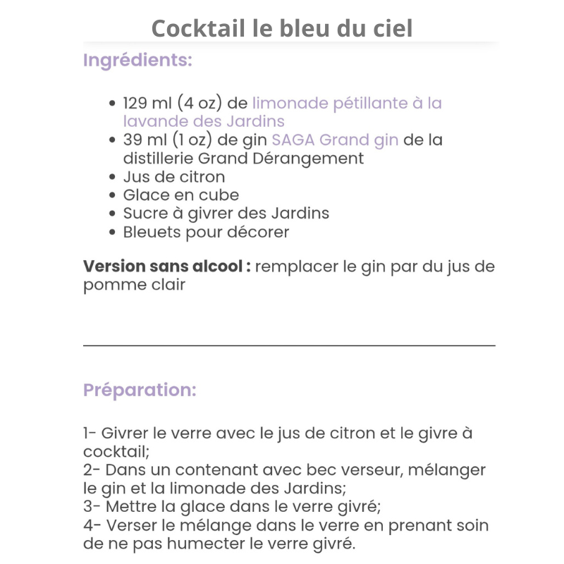 LIMONADE PETILLANTE LAVANDE CANETTE 12oz