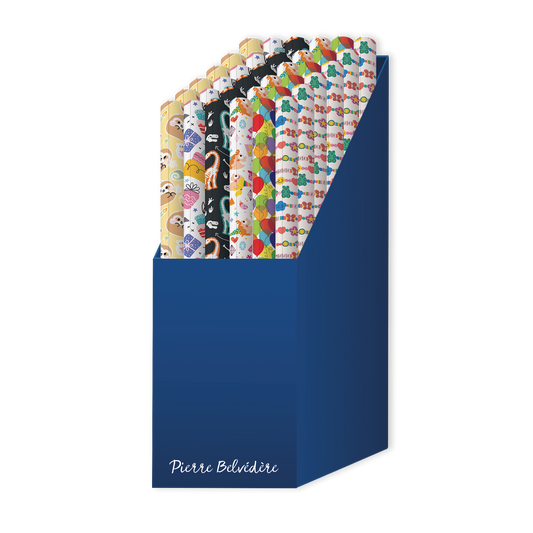 ROULEAUX DE PAPIER  CADEAU FETE ENFANT 15' X 30" 6CHOIX
