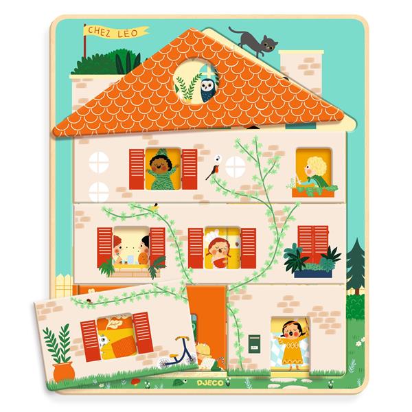 DJECO- C-T EN BOIS 3 NIVEAUX CHEZ LEO 12MCX