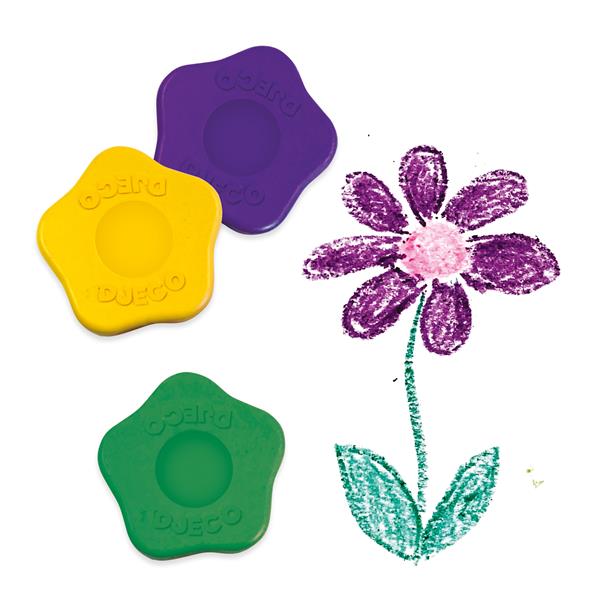 DJECO-12 CRAYON FLEURS POUR LES PETITS