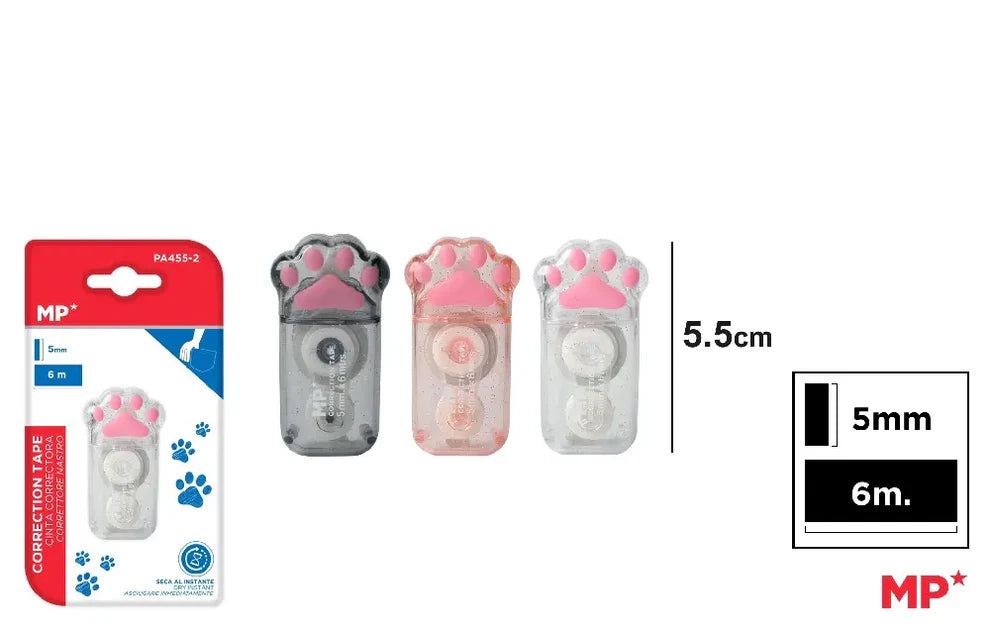 MINI RUBAN CORRECTEUR - PATTE DE CHAT