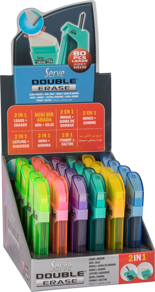 TUBE DE 80 MINES 2B 0.7MM + EFFACE "SERVE"
