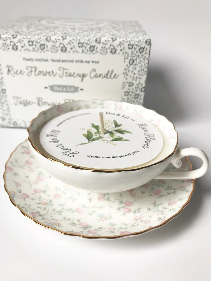 TASSE BOUGIE SOYA 25H FLEUR DE RIZ