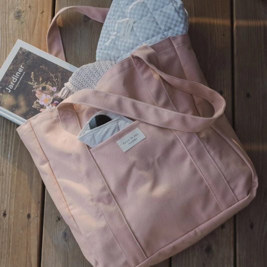 SAC FOURRE-TOUT 15" X 15" X4" CANVAS CORAIL