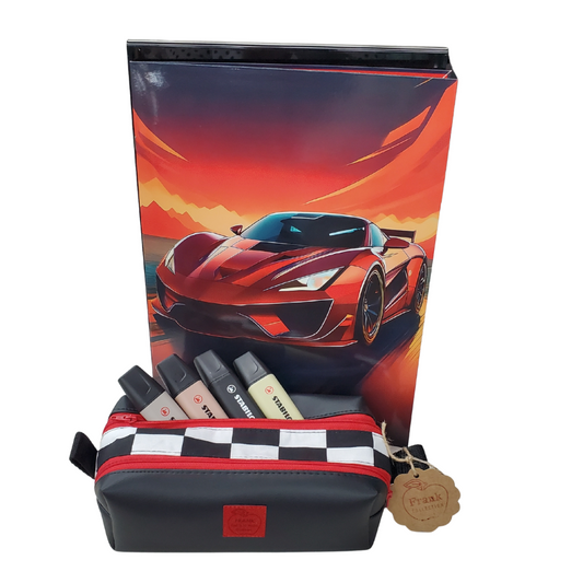 SCOLAIRE SAC & ACC - FRANK COLLECTION ETUI CRAYON VEGAN DOUBLE FORMULE 1