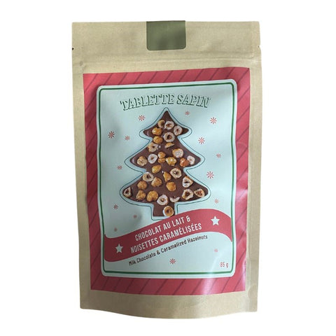 SAPIN CHOCOLAT AU LAIT & NOISETTES 85G