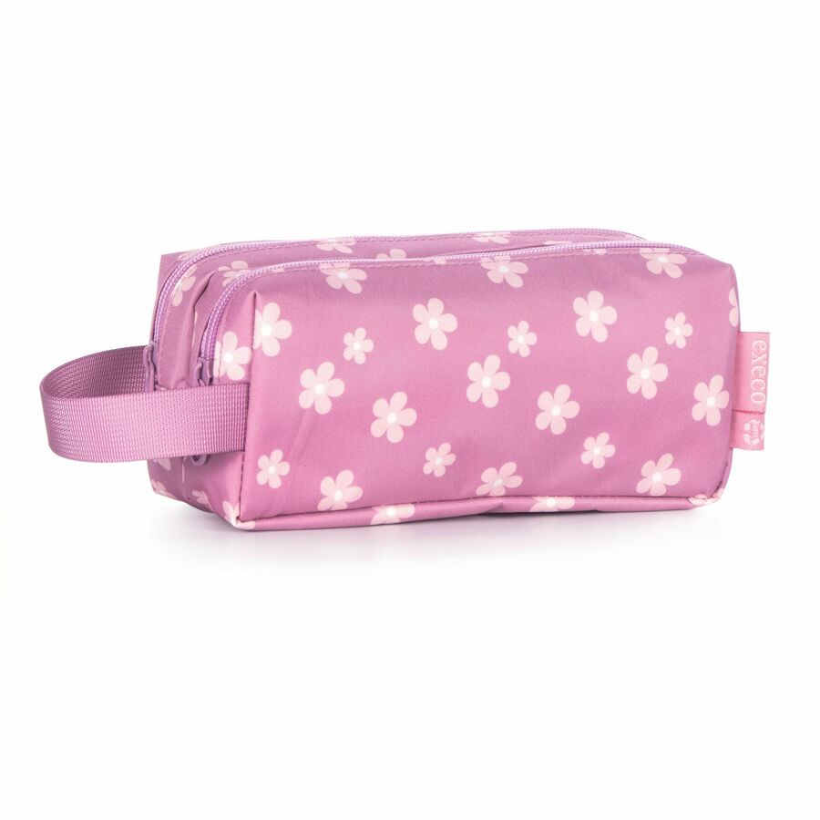 SCOLAIRE SAC & ACCESSOIRE - ETUI-CRAY EXECO 2COMP POIGNE FLEURS ROSE