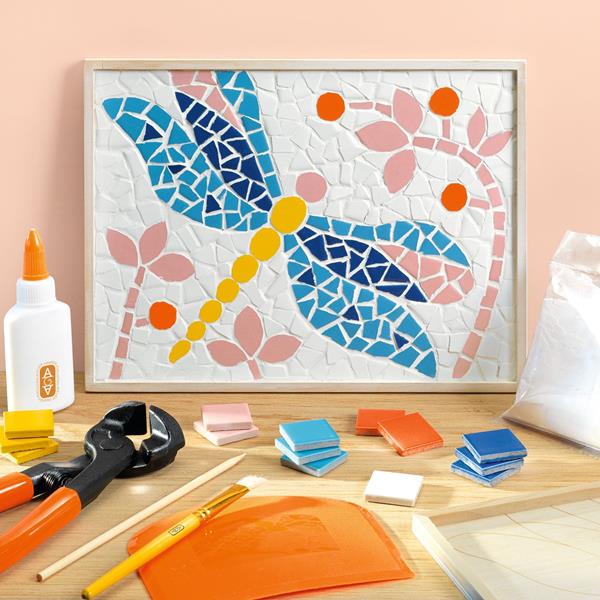 ATELIER DES GRANDS AUGUSTIN #72 - MOSAIQUE CERAMIQUE LIBELLULE