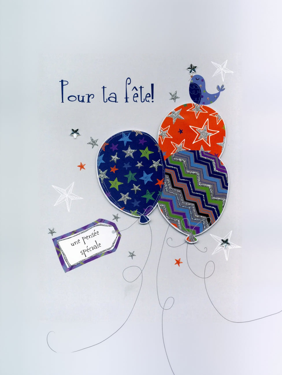 GIGANTIC -GRANDE CARTE DE SOUHAIT POUR TA FETE! BALLONS OISEAU