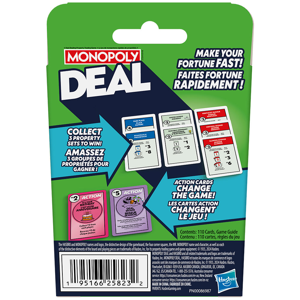 HASBRO -  JEU MONOPOLY DEAL BIL