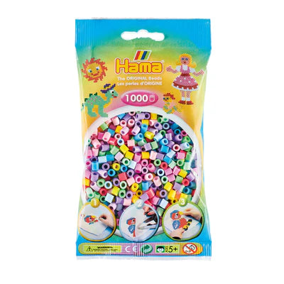 HAMA - SAC 1000 PERLES PASTEL ASSORTIES