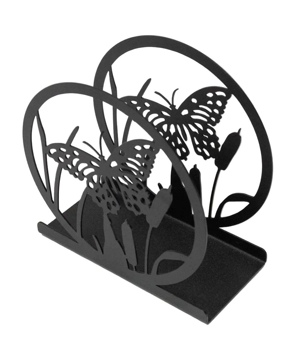 PORTE SERVIETTE TABLE METAL NOIR 2CHOIX