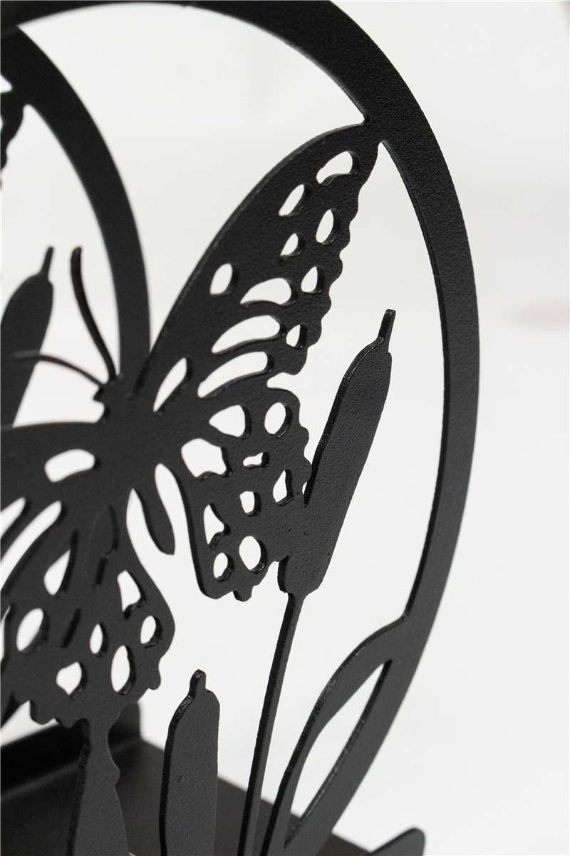 PORTE SERVIETTE TABLE METAL NOIR 2CHOIX