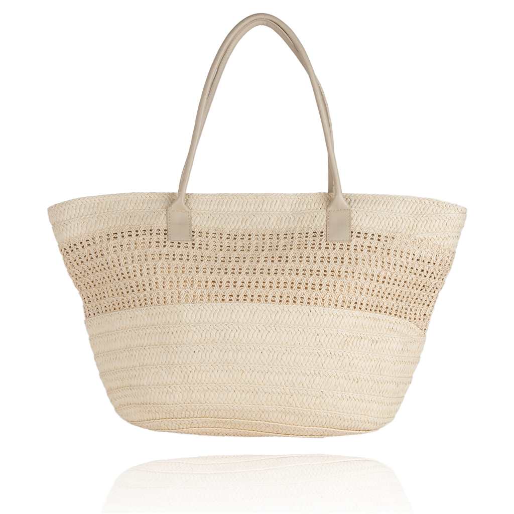 SAC DE PLAGE 19 X 12" - BLANC CREME