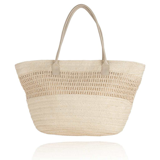 SAC DE PLAGE 19 X 12" - BLANC CREME