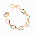 Charger l'image dans la visionneuse de la galerie, BRACELET TOGGLE EN OR  - ANNEAU COULEURS MULTIPLE
