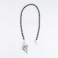 Charger l'image dans la visionneuse de la galerie, COLLIER BILLE NOIR PENDENTIF COEUR ARGENT
