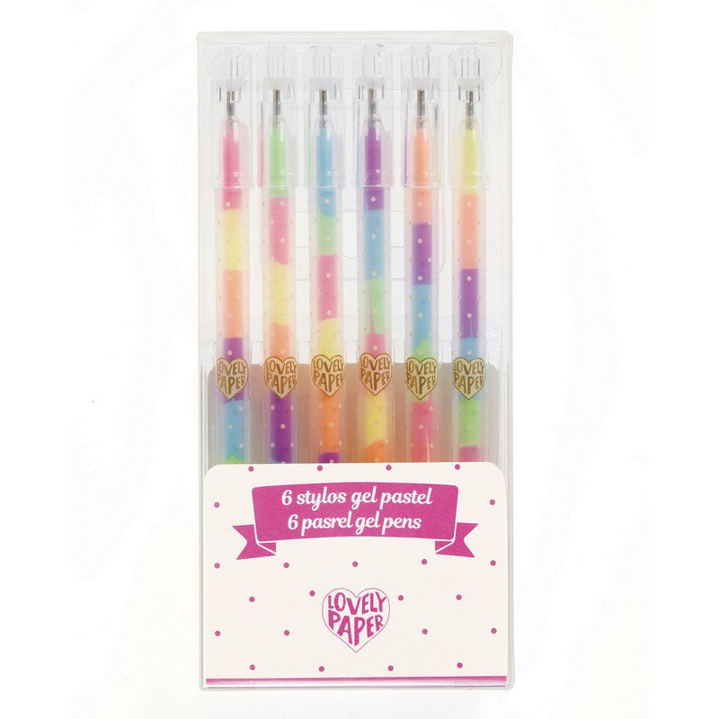 DJECO - STYLO GEL 6 COUL PASTEL ARC-EN-CIEL