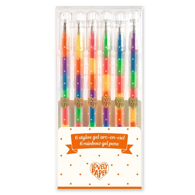 DJECO - STYLO GEL 6 COUL VIVE ARC-EN-CIEL