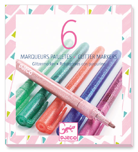 DJECO - MARQUEUR 6 COUL PAILLETE SWEET