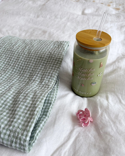 TUMBLER VERRE 16oz MATCHA ROSE