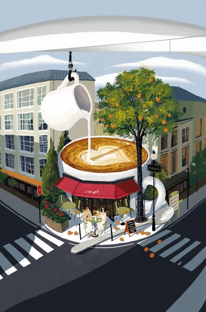 CARTE DE  SOUHAIT-  BOUTIQUE CAFE EN FORME TASSE