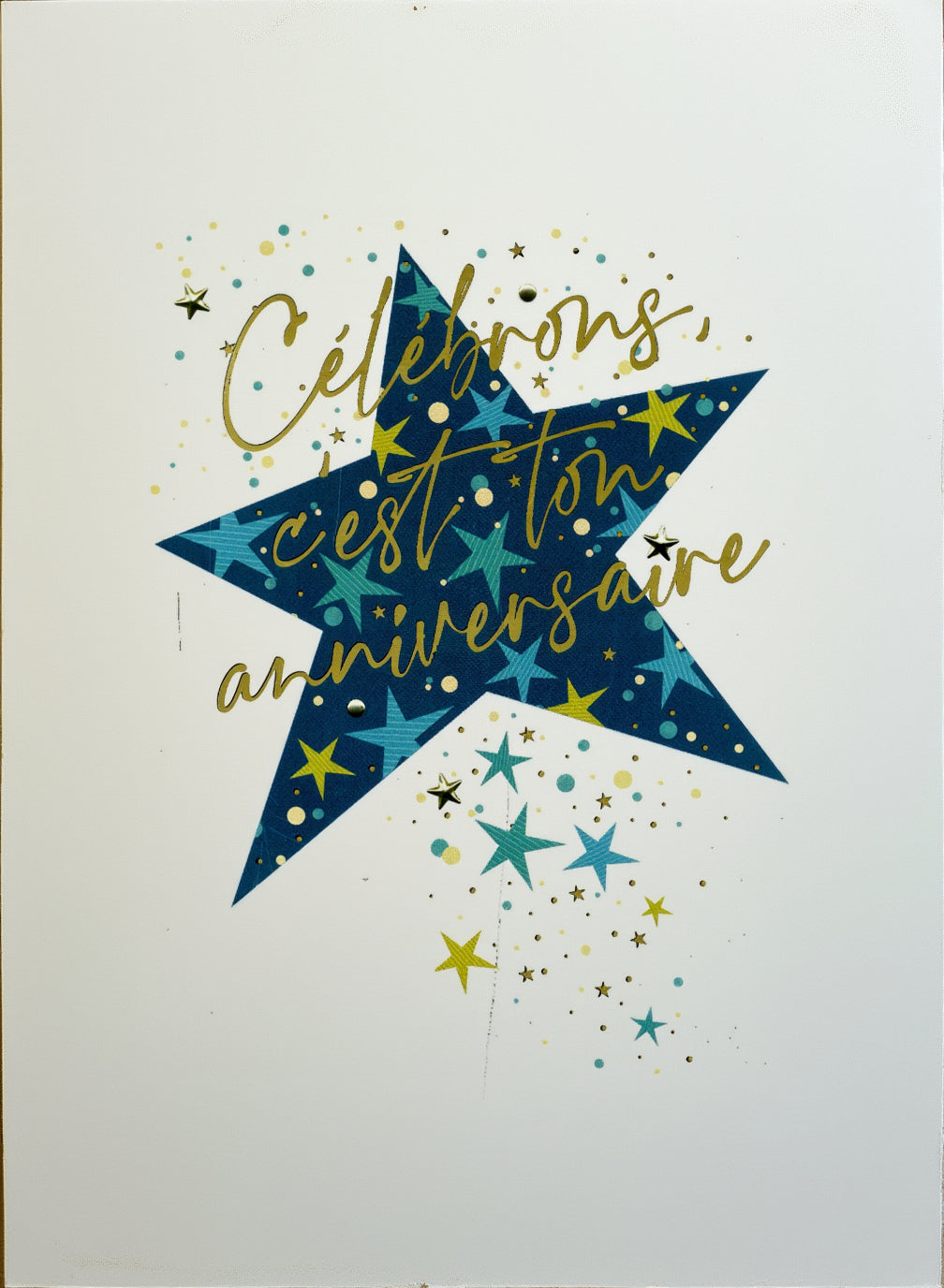 ALL 4 ONE - GRANDE CARTE DE SOUHAIT C'EST TON ANNIVIVERSAIRE ETOILES