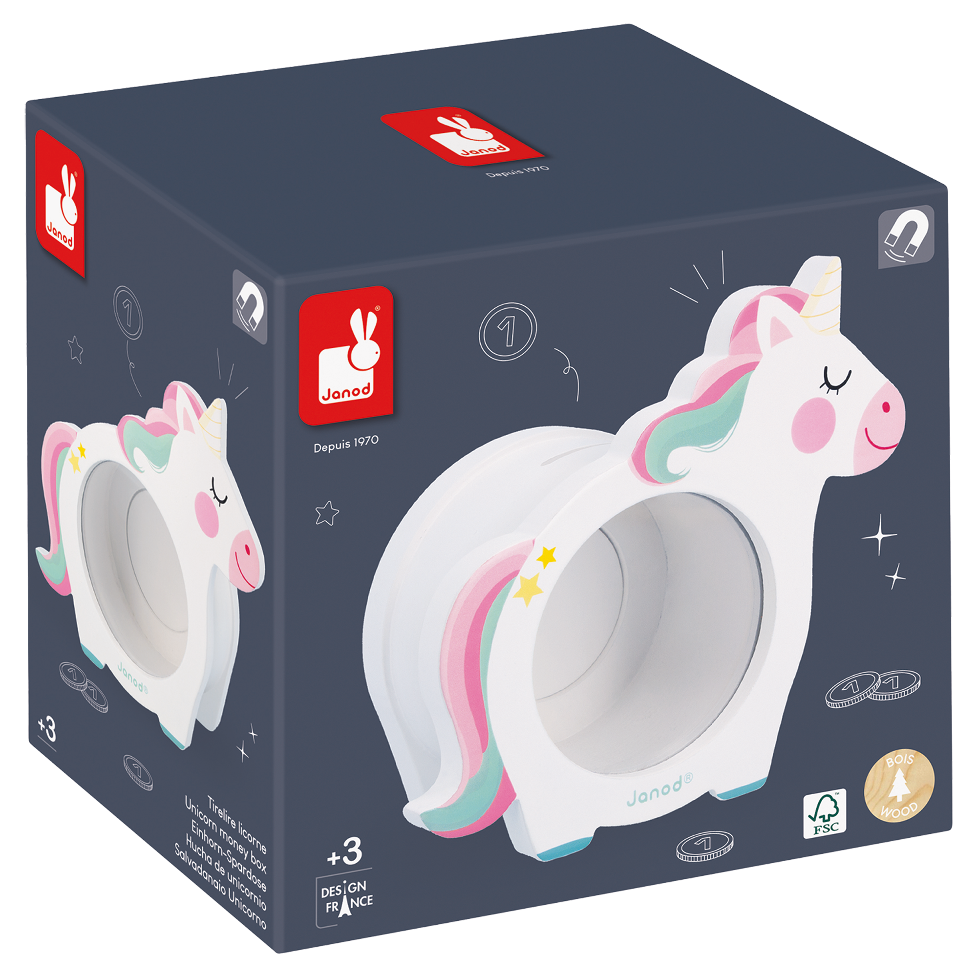 JANOD - TIRELIRE LICORNE