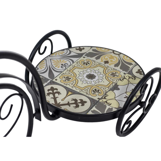 SUPPORT PLANTE TRICYCLE 20 X 13" METAL NOIR
