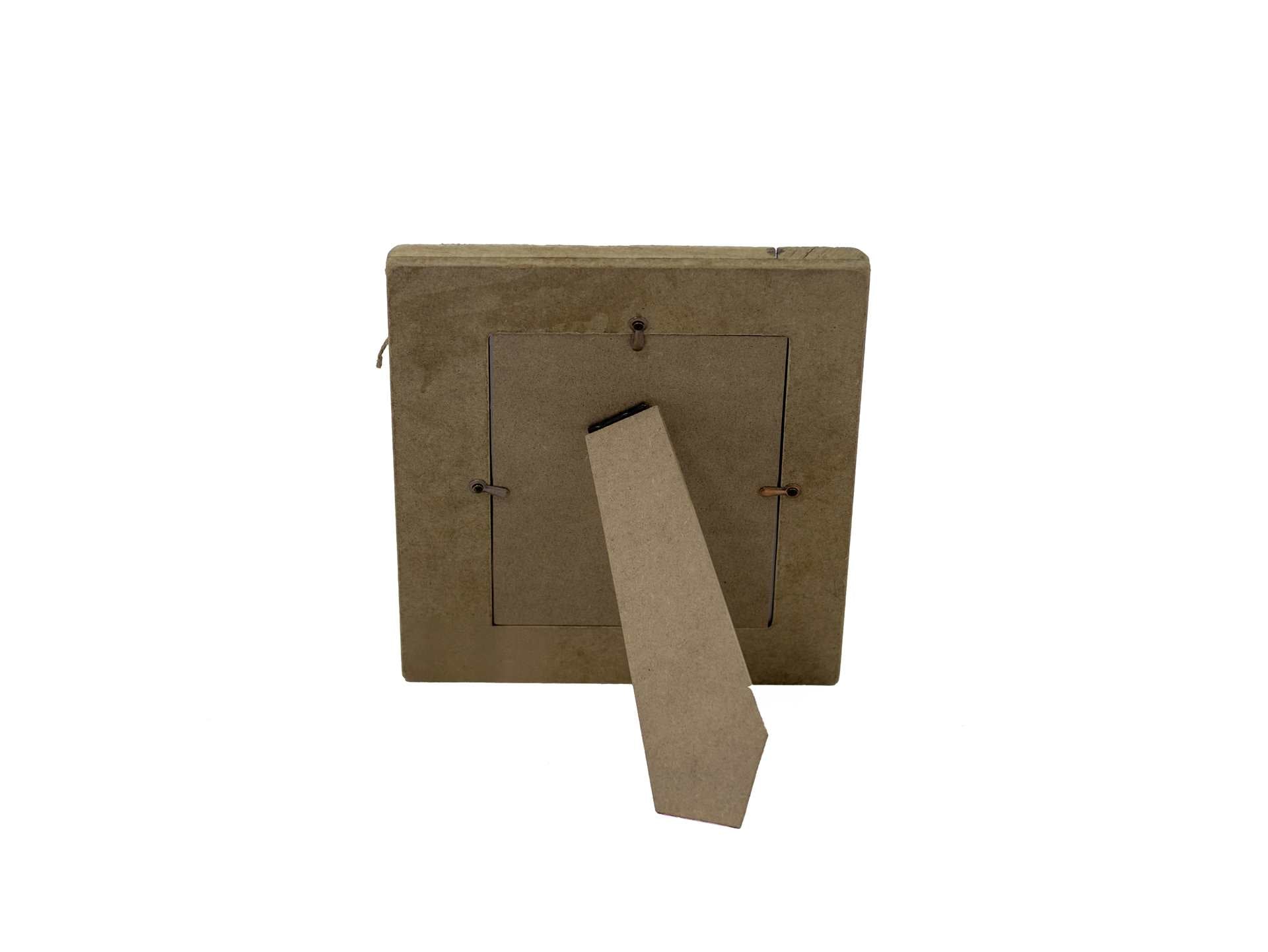 CADRE PHOTO 8 X 10" BOIS BRUN COEUR BLANC