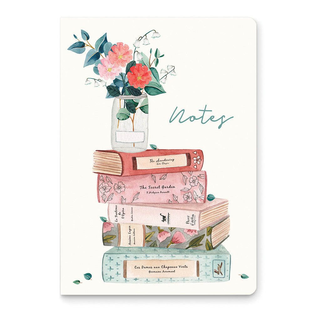Journal 5-3/4 X 8-1/4" -  A Bountiful read vase sur livres