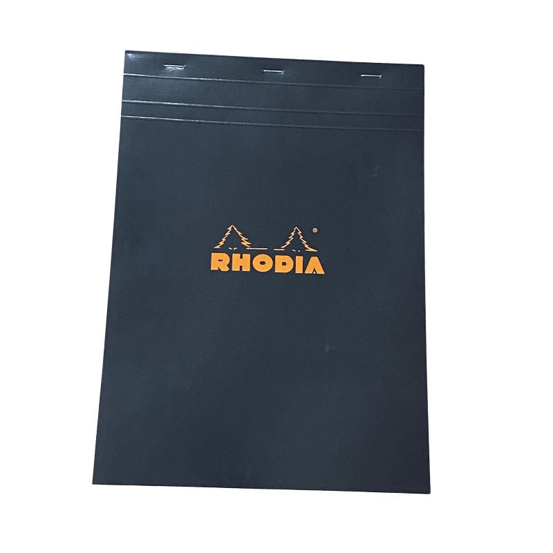 BLOC RHODIA #18  8-¼ X 11-¾" 80F QUAD NOIR