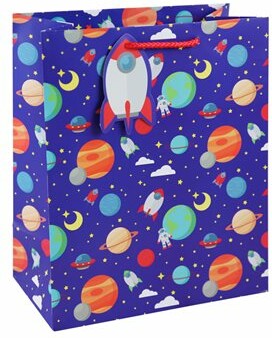 SAC CADEAU LARGE 10 X 13" SPACEMAN