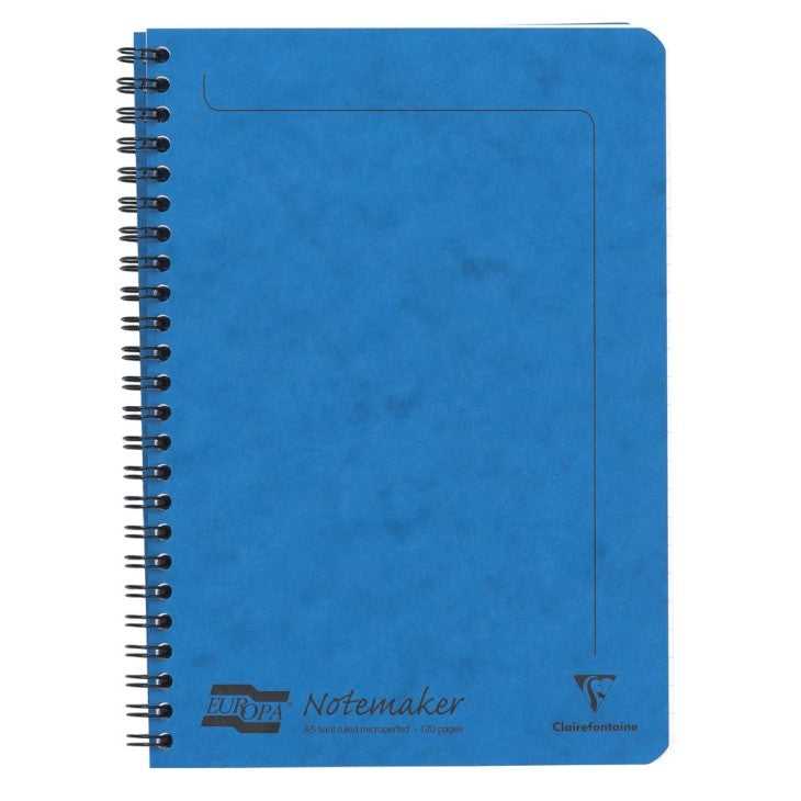CAHIER SPIR"NOTEMAKER" 5¾X8¼"120P LIG BLEU