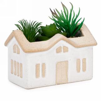 MAISON CERAMIQUE - 3 PLANTES BLANC & NATUREL