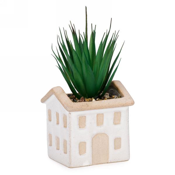 MAISON CERAMIQUE - 1 PLANTE BLANC & NATUREL