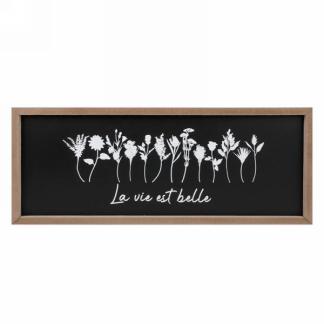 PLAQUE MURALE - "LA VIE EST BELLE" NOIR