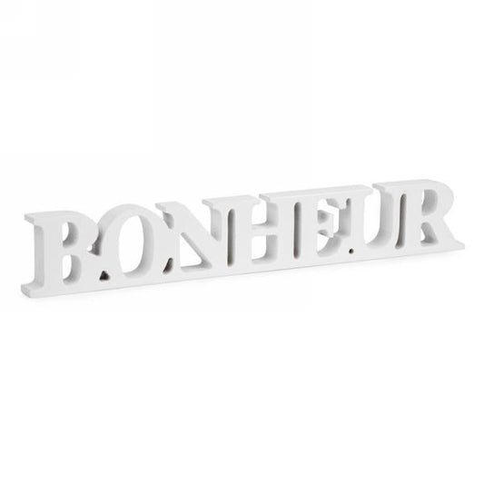DECORATION - "BONHEUR" BLANC