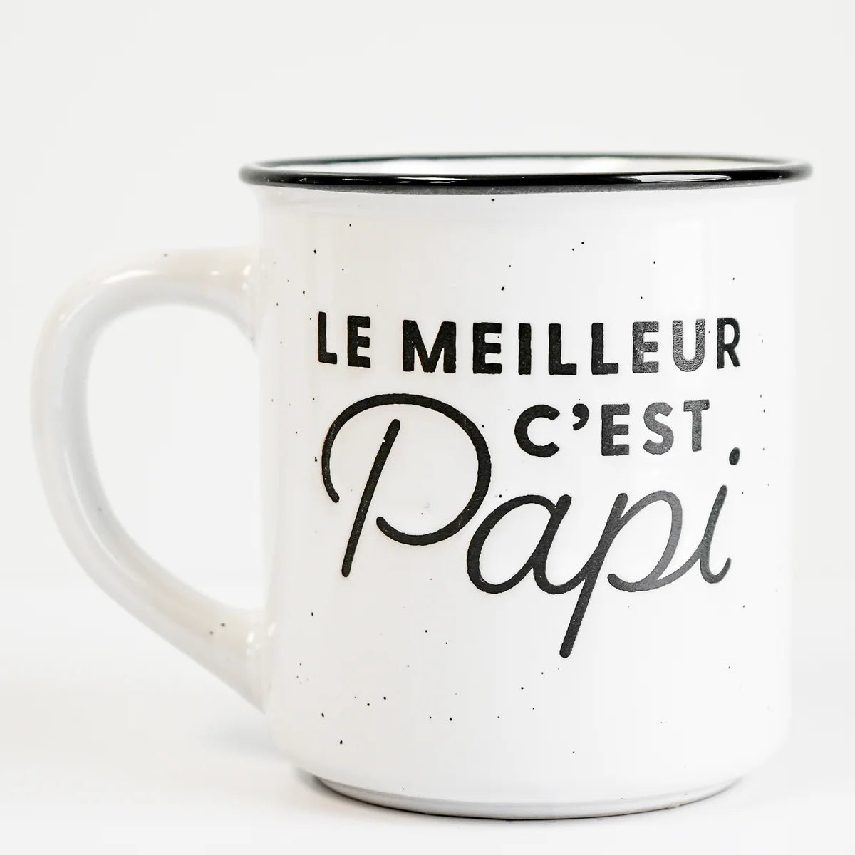 TASSE - "LE MEILLEUR C'EST PAPI" BLANC & NOIR