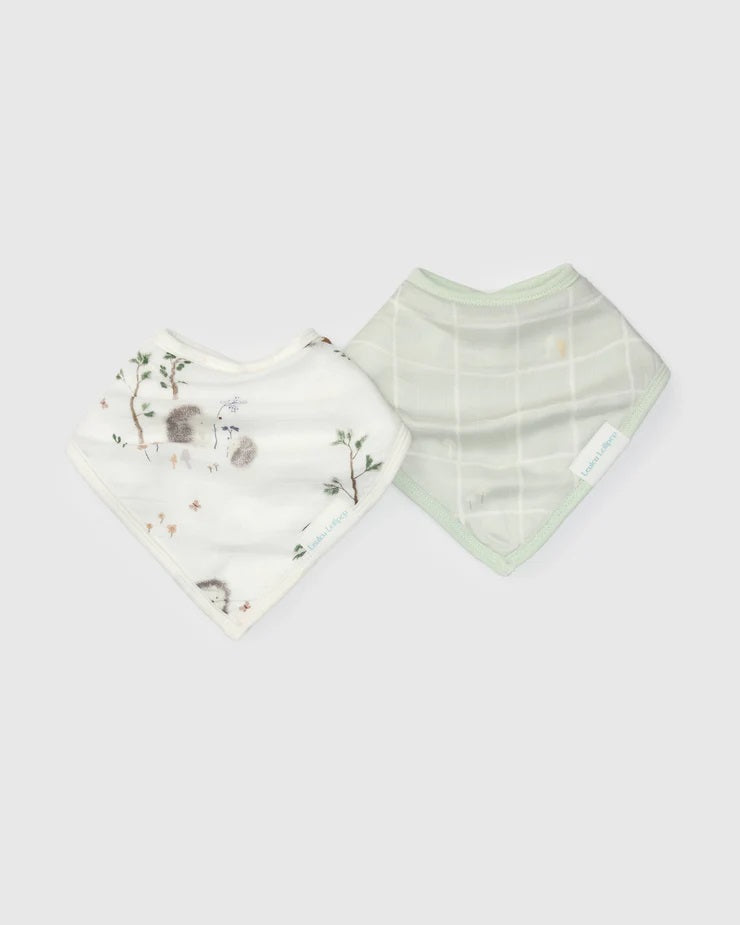 Ens Bavoirs Bandana Mousseline - Hérisson 2mcx