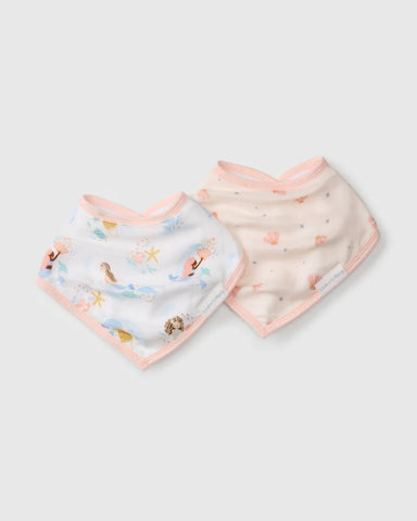 Ens Bavoirs Bandana Mousseline - Sirène 2mcx