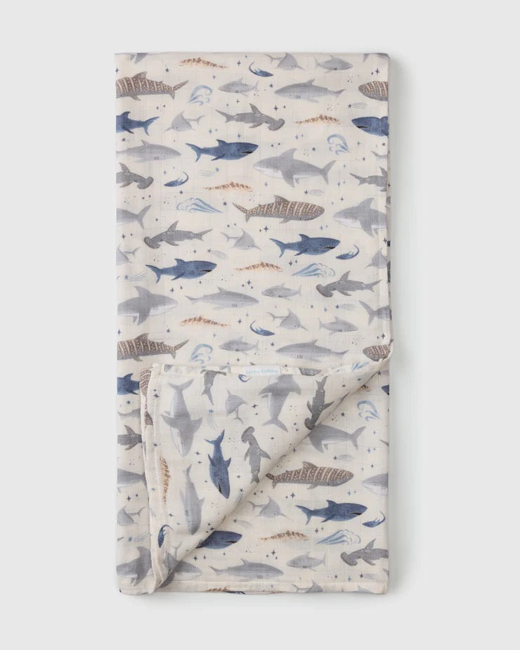 Couverture Mousseline Bambou - Requin
