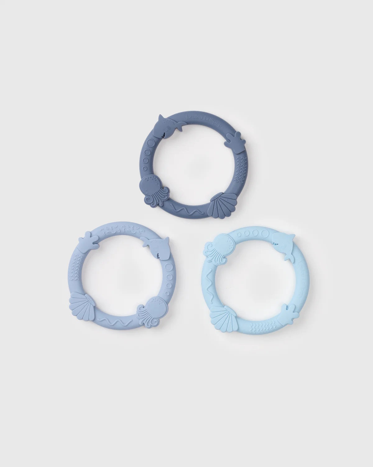 Ens Anneau Dentition Requin 3pcs - Bleu